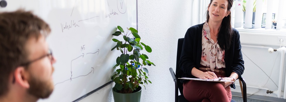 Einzelgespräch bei der Therapie